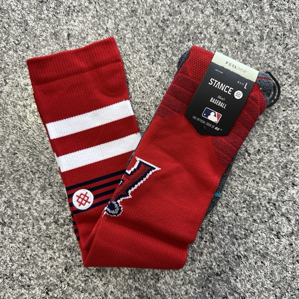 Stance Socks Mens L 9-13 OTC MLB Los Angeles Angels Diamond Pro Baseball Trout